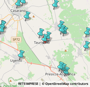 Mappa Via Firenze, 73056 Taurisano LE, Italia (5.831)