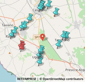 Mappa Strada Provinciale Taurisano, 73059 Ugento LE, Italia (4.9235)