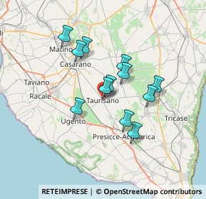 Mappa Via Duca D'Aosta, 73056 Taurisano LE, Italia (5.94083)