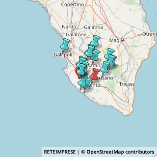 Mappa Via Cagliari, 73055 Racale LE, Italia (8.36882)