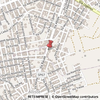 Mappa Via Alliste, 136, 73055 Alliste, Lecce (Puglia)