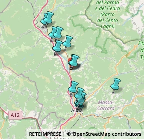 Mappa 54028 Villafranca in Lunigiana MS, Italia (6.54235)