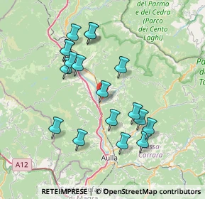 Mappa 54028 Villafranca in Lunigiana MS, Italia (7.37111)