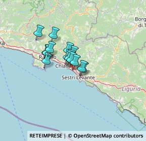 Mappa SS 1 Via Aurelia, 16033 Lavagna GE, Italia (7.83467)