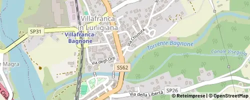 Mappa Villafranca in Lunigiana