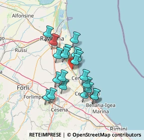 Mappa Viale Nullo Baldini, 48015 Savio RA, Italia (10.7355)