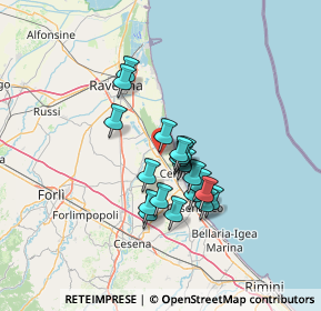 Mappa Viale Nullo Baldini, 48015 Savio RA, Italia (10.3345)