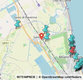 Mappa Viale Nullo Baldini, 48015 Savio RA, Italia (3.4085)