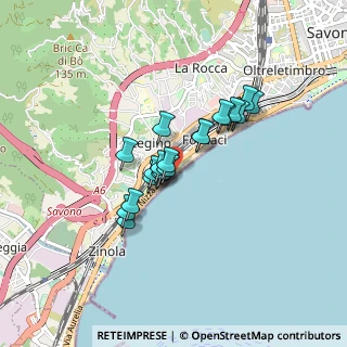 Mappa Via Nizza Spiaggia Libera Caserma Dei Vigili Del Fuoco, 17100 Savona SV, Italia (0.61)