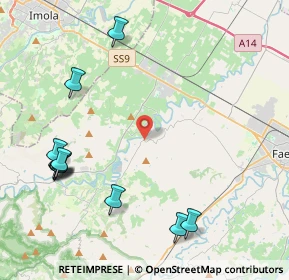 Mappa Via Tebano, 48018 Faenza RA, Italia (5.33818)