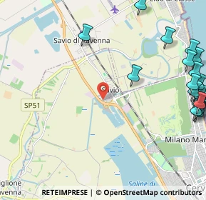 Mappa Via Santerno, 48015 Cervia RA, Italia (3.3405)