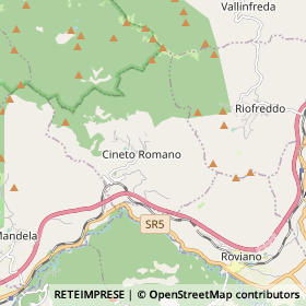 Mappa Cineto Romano