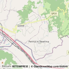 Mappa Penna in Teverina