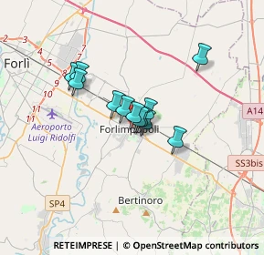 Mappa Via Vittorio Veneto, 47034 Forlimpopoli FC, Italia (2.08917)