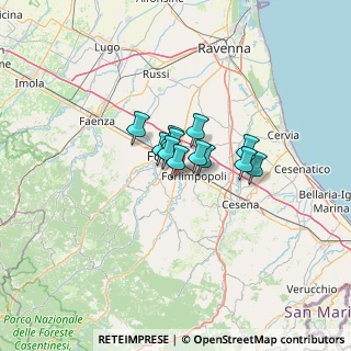 Mappa Via Mamini, 47121 Forlì FC, Italia (6.675)
