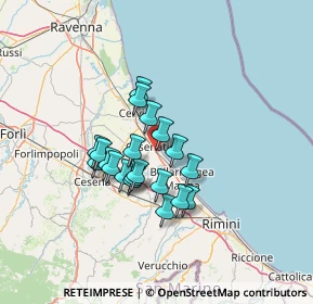 Mappa Via Luigi Settembrini, 47042 Cesenatico FC, Italia (10.215)