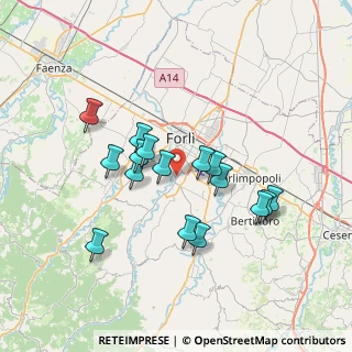 Mappa Via Fantinelli Mario, 47121 Forlì FC, Italia (6.42)