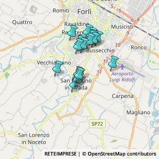 Mappa Via Antonio Placucci, 47121 Forlì FC, Italia (1.4515)