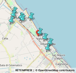 Mappa Via Antonelli, 47042 Valverde FC, Italia (2.10273)