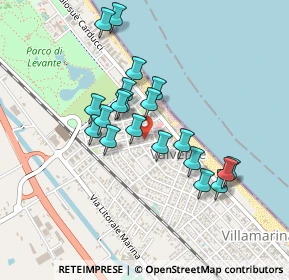 Mappa Viale Raffaello Sanzio, 47042 Cesenatico FC, Italia (0.3875)