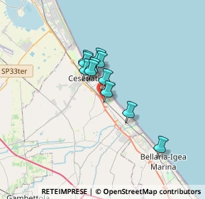 Mappa Via Litorale Marina, 47042 Cesenatico FC, Italia (2.26182)