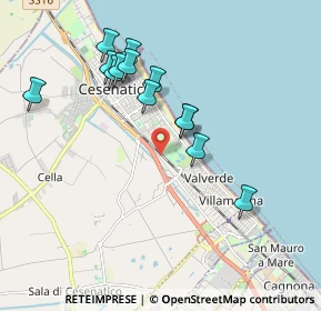 Mappa Via Litorale Marina, 47042 Cesenatico FC, Italia (1.81462)