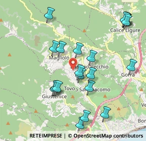 Mappa Via Crescia, 17020 Tovo San Giacomo SV, Italia (2.165)