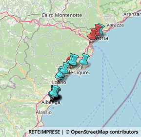 Mappa Via aquila, 17024 Finale Ligure SV, Italia (13.2985)