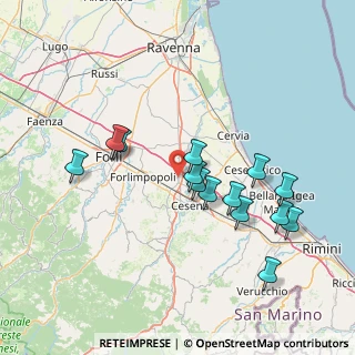 Mappa Via Zavaglia, 47023 Cesena FC, Italia (14.84429)