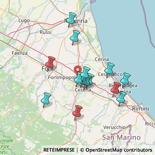 Mappa Via Zavaglia, 47023 Cesena FC, Italia (13.77143)