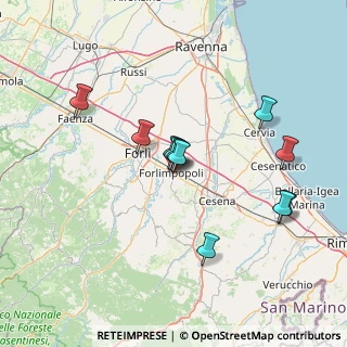 Mappa Via Uccellini Marco, 47034 Forlimpopoli FC, Italia (12.91455)