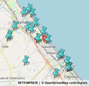 Mappa Viale Giuseppe Mengoni, 47042 Valverde FC, Italia (2.242)