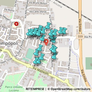 Mappa Via Filippo Bellenghi, 47034 Forlimpopoli FC, Italia (0.16207)