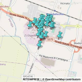 Mappa Via Hanoi, 06083 Bastia Umbra PG, Italia (0.35)