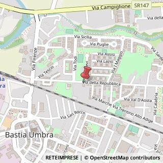 Mappa Via della Repubblica, 30, 06083 Bastia Umbra, Perugia (Umbria)