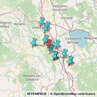 Mappa Via del Pelago, 53045 Montepulciano SI, Italia (9.76563)