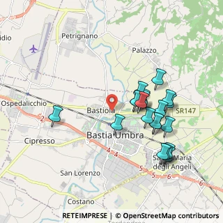 Mappa Strada Regionale 147 di Assisi, 06083 Bastia Umbra PG, Italia (1.8625)