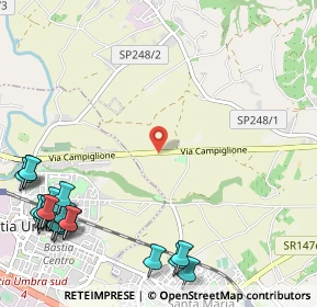 Mappa Via Campiglione, 06081 Assisi PG, Italia (1.7115)