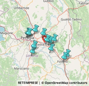 Mappa Via dei Quaranta Martiri di Gubbio, 06083 Bastia Umbra PG, Italia (10.39538)