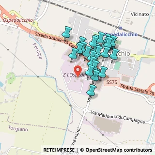 Mappa Via San Cristoforo 55 Loc. Ospedalicchio, 06083 Bastia Umbra PG, Italia (0.36667)