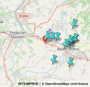 Mappa Via San Cristoforo 55 Loc. Ospedalicchio, 06083 Bastia Umbra PG, Italia (3.86)