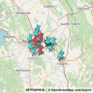 Mappa Via Bevagna, 06083 Bastia Umbra PG, Italia (8.591)