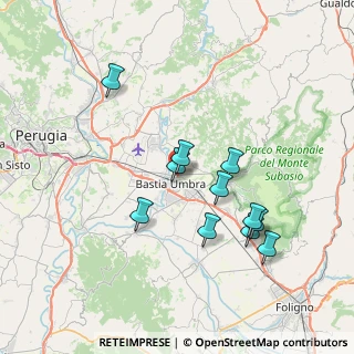 Mappa Via Bevagna, 06083 Bastia Umbra PG, Italia (7.09)