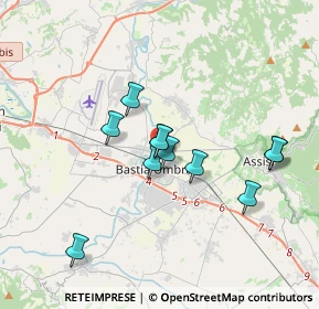 Mappa Via Gubbio, 06083 Bastia Umbra PG, Italia (3.10727)