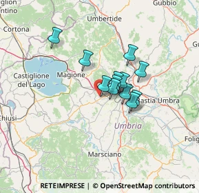 Mappa Via Giovanni Nicotera, 06073 Corciano PG, Italia (8.90167)