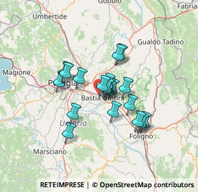 Mappa Via Lago di Garda, 06083 Bastia Umbra PG, Italia (9.712)