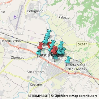 Mappa Via S. Costanzo, 06083 Bastia Umbra PG, Italia (0.87316)