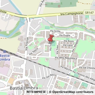 Mappa Via Città di Castello, 49, 06083 Bastia Umbra, Perugia (Umbria)