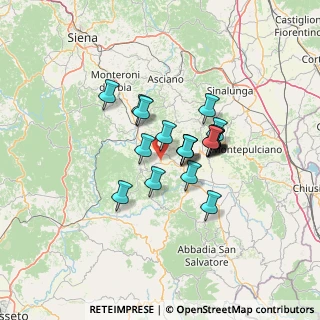 Mappa Podere Grosseto, 53024 Montalcino SI, Italia (9.7575)