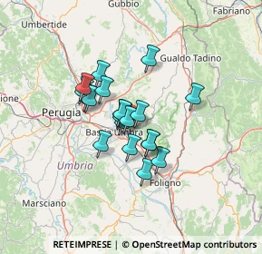 Mappa Via Piombino, 06081 Assisi PG, Italia (9.2775)
